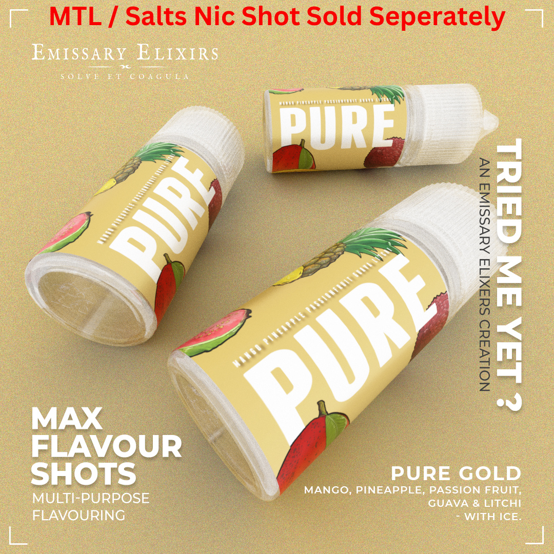 Emissary Elixirs - Pure Gold MTL / Salts Shot 30ml