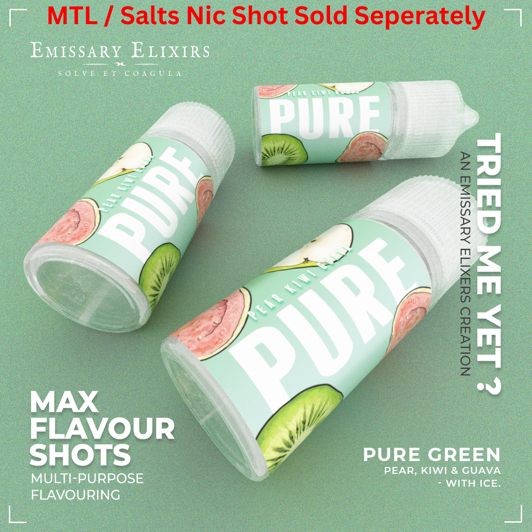 Emissary Elixirs - Pure Green MTL / Salts Shot 30ml