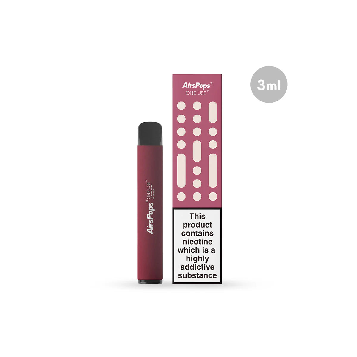 Airspops One Use 0% 3ml Disposable
