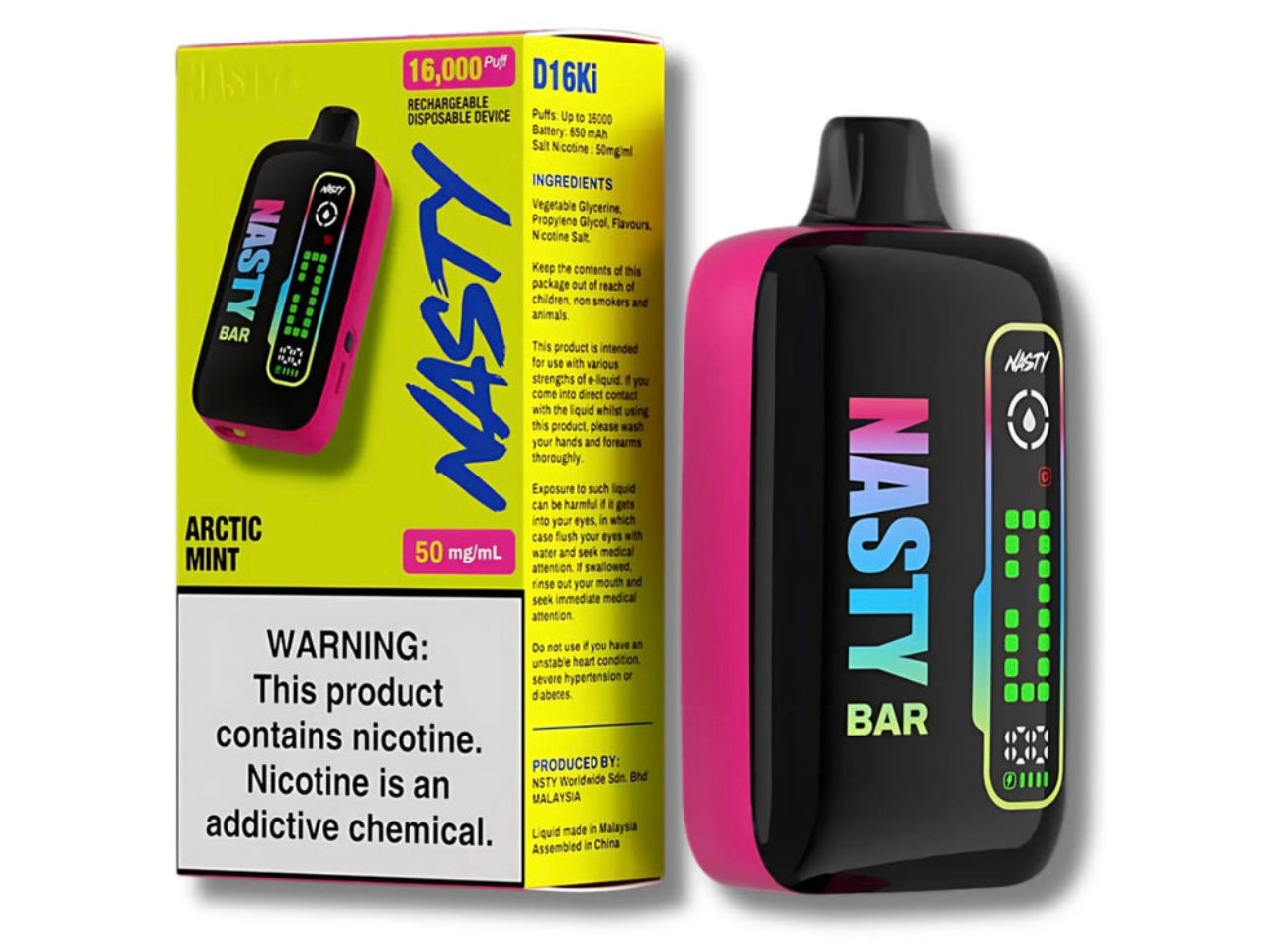 Nasty 16 000 Rechargeable Disposable