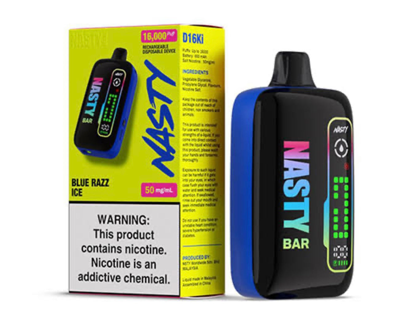 Nasty 16 000 Rechargeable Disposable
