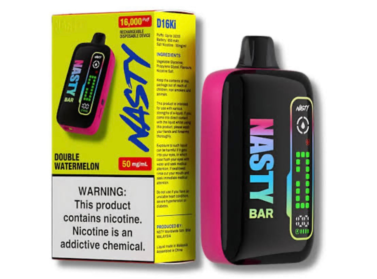 Nasty 16 000 Rechargeable Disposable
