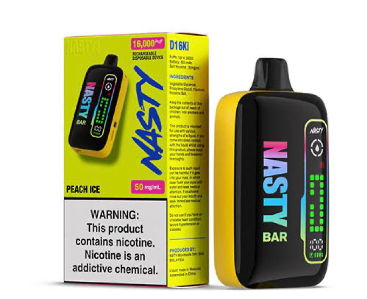 Nasty 16 000 Rechargeable Disposable
