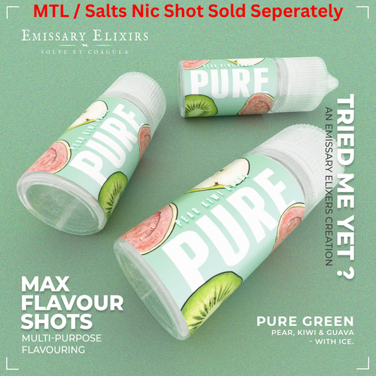 Emissary Elixirs - Pure Green MTL / Salts Shot 30ml