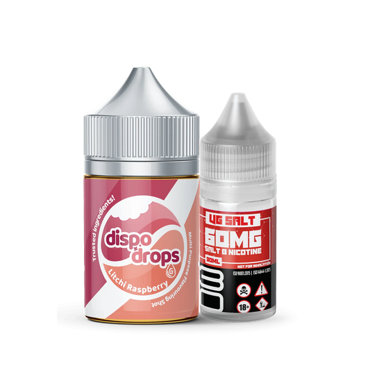 G Drops - Dispo Drops Litchi Raspberry 30mg Salt Nic Combo